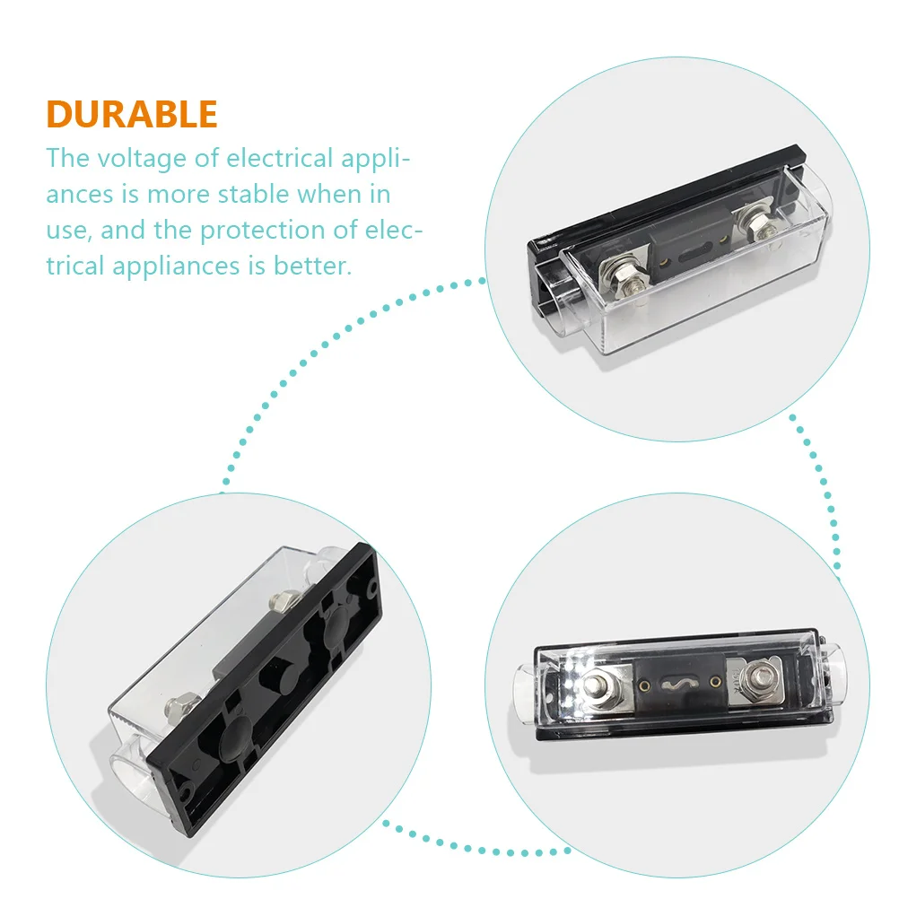 

150A Anl Block Fused Distribution Box Terminal Holder Automotive Fuse 150 Amp Breaker Overload Protection Transparent