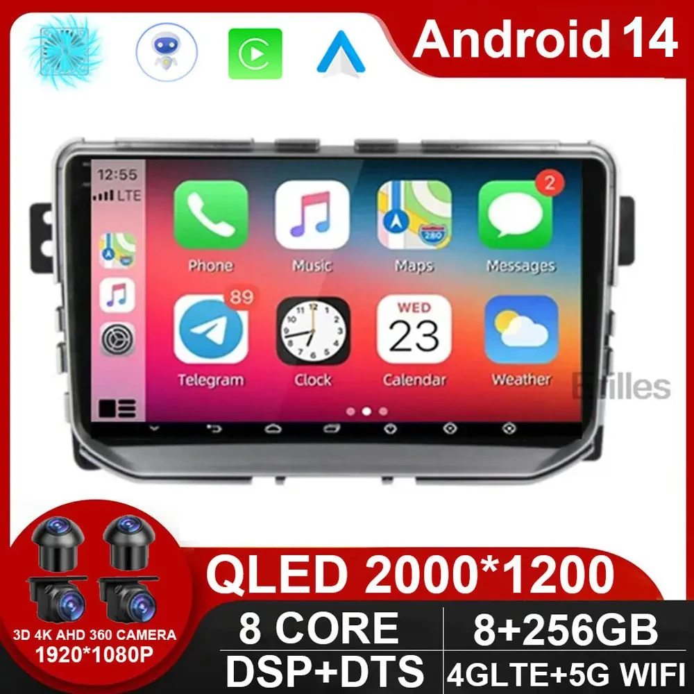 

For Great Wall Haval Hover H2 2015 - 2020 Qualcomm Android14 Car Auto Radio Stereo Multimedia Player GPS Navigation DVD NO 2DIN