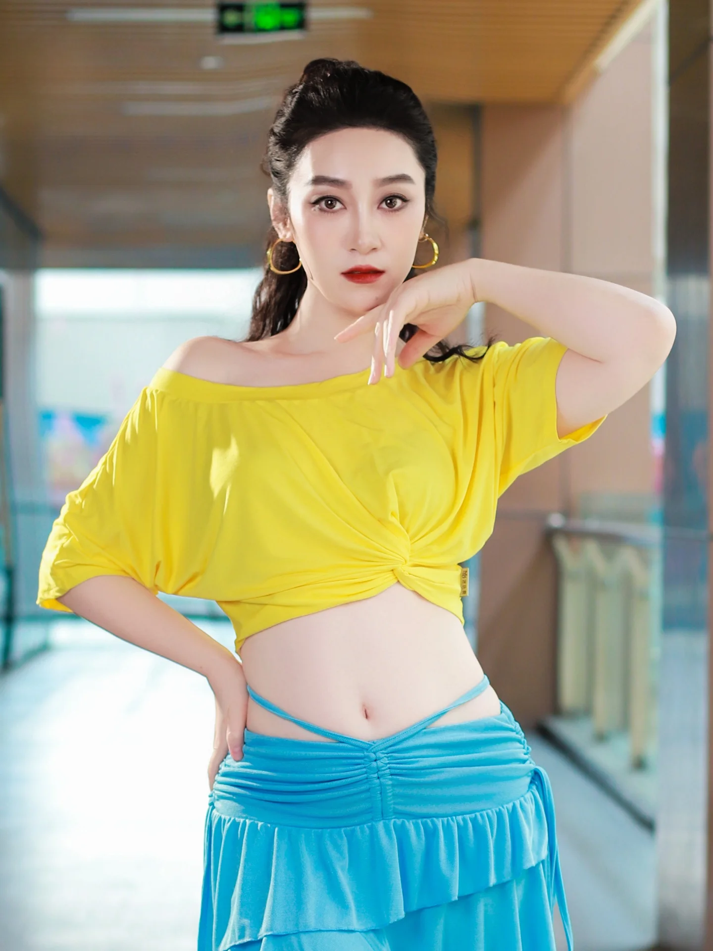 Nuevo Estilo de Verano, Traje de Práctica de Danza del Vientre para Mujer, Top de Danza Oriental Dopaamine, Ropa Deportiva de...