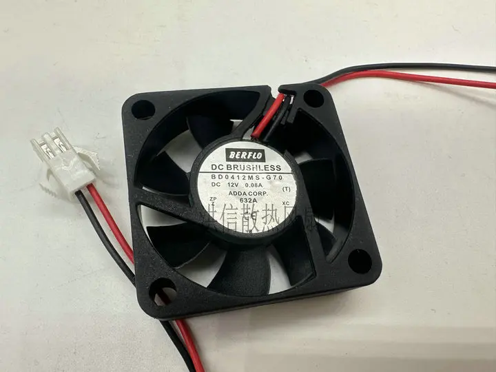 

BERFLO BD0412MS-G70 DC 12V 0.08A 40x40x10mm 2-Wire 40mm Cooling Fan