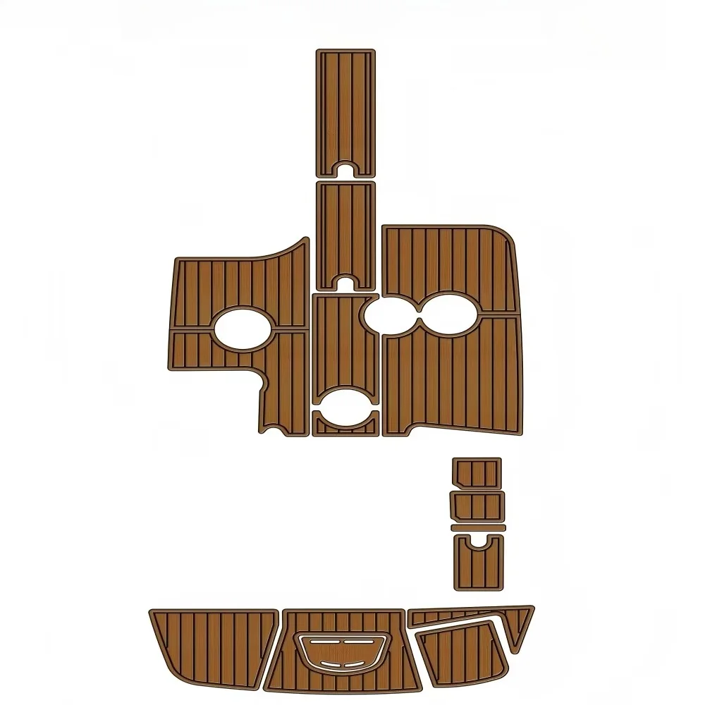 Boat Decking Mat, EVA Foam Faux Teak Sheet, Swim Platform Cockpit Pad, for 2014 Sea Ray 220 Sundeck Yacht Boat Marine Deck Floor