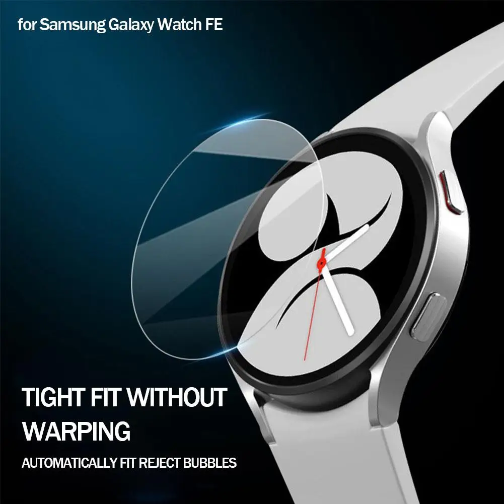 Película de vidrio templado transparente adecuada para Samsung Galaxy Watch FE, superposición de pantalla completa, protección Hd, antiarañazos, impermeable