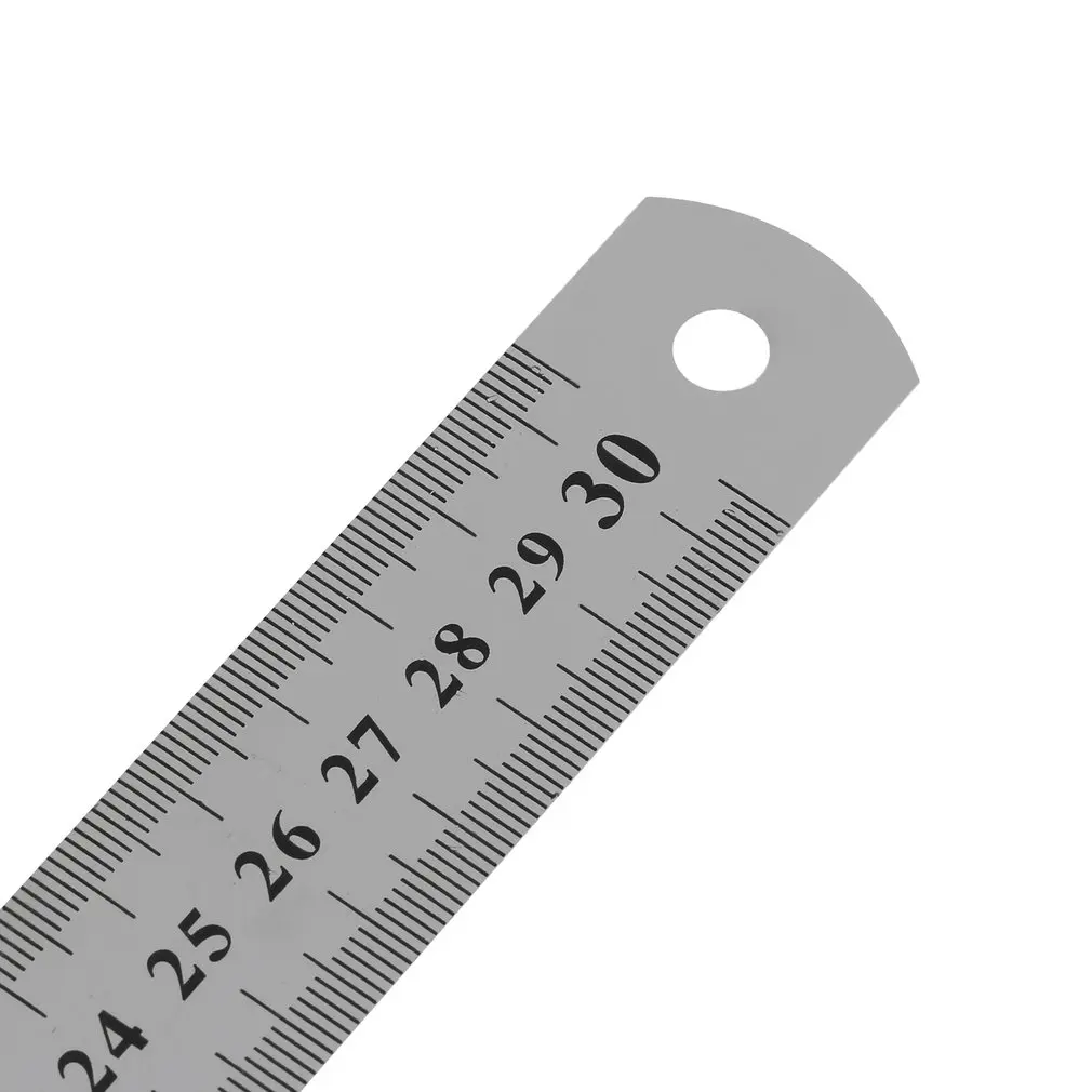 Stainless Steel Metal Ruler 30CM Straight Ruler Measurement Double Sided for Sewing Foot Sewing & School Stationery