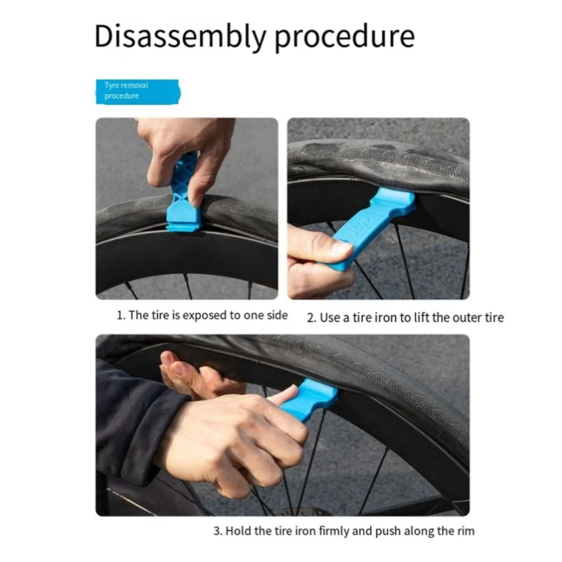 أداة إطارات الدراجات من WEST BIKING، أداة إطارات الدراجات المتغيرة لدراجة الطرق، أداة إصلاح الإطارات Spudger باللون الأصفر