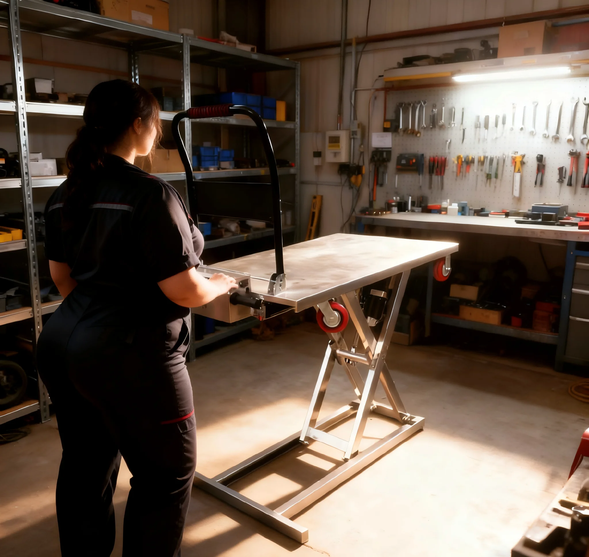 Plataforma de carga portátil d - Scissor Lift Table Hydraulic reseña y precio