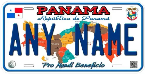 Panama Any Name Personalized Novelty Car License Plate Aluminum