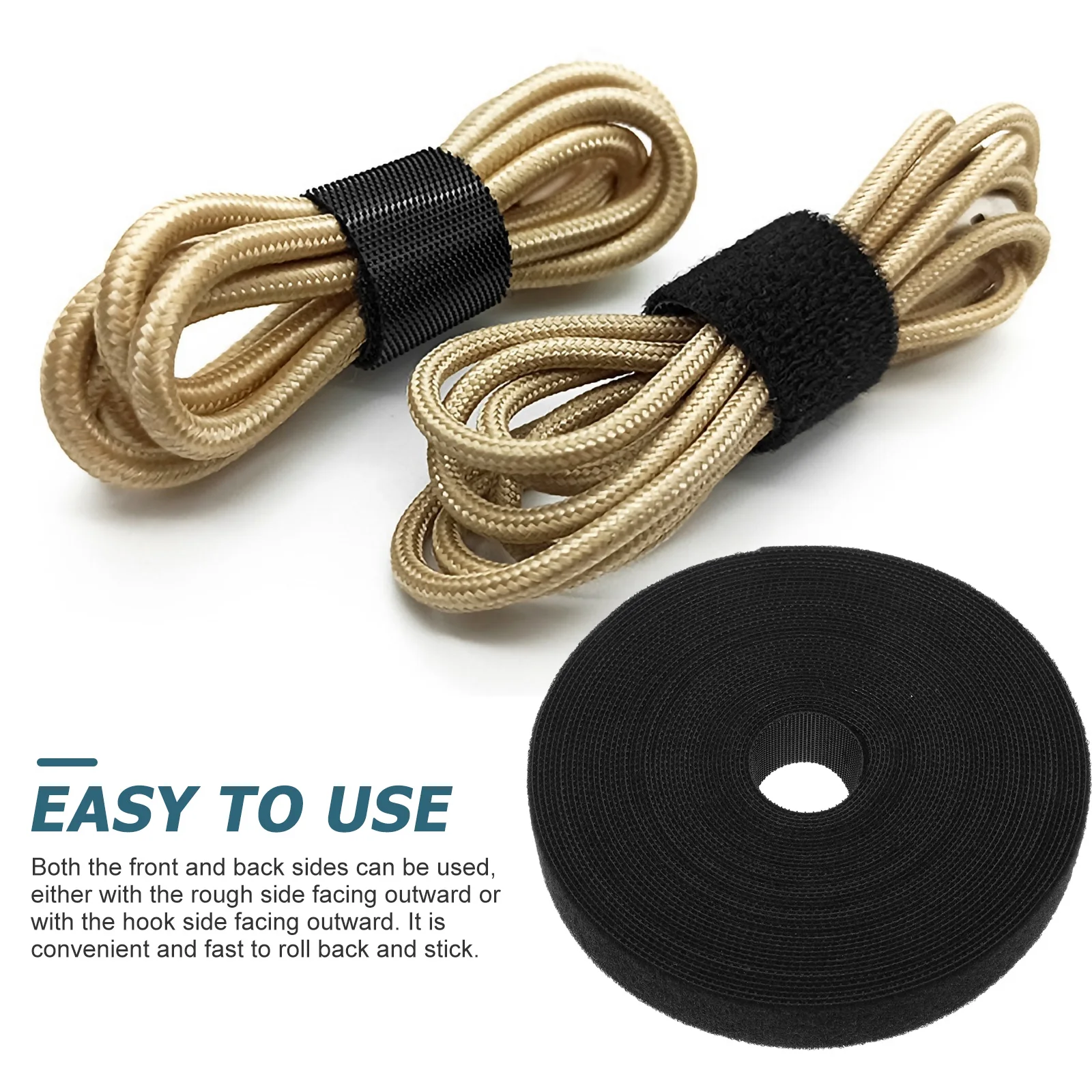 

Heavy Duty Hook Loop Tape Strong Adhesive Cable Tie Strips Wire Organizer Sewing Strip Fixing Carpet Curtain Sofa Cushion