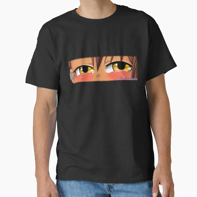 Dont Toy With Me, Miss Nagatoro Eyes Anime Slap T shirt for man Large size Tops Manga Graphic Print Y2k Clothes Cartoon Tee