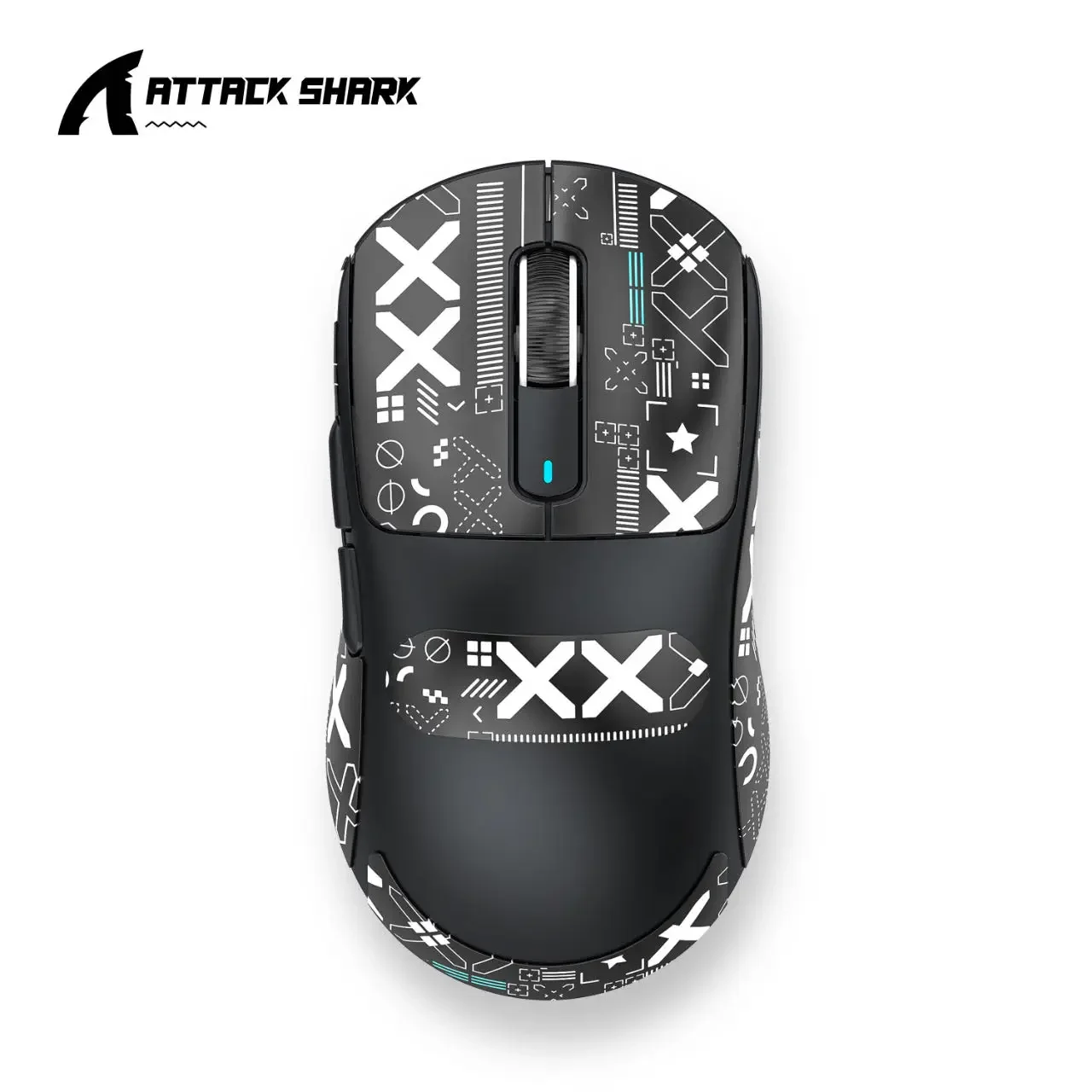 Adesivo anti-derrapante para mouse, preto e branco