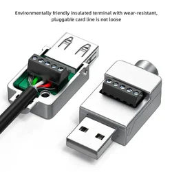 USB Solderless Plug USB 2.0 Male Female Mobile Phone Keyboard Mouse Fast Charging Wire Connector DIY Wiring Terminal