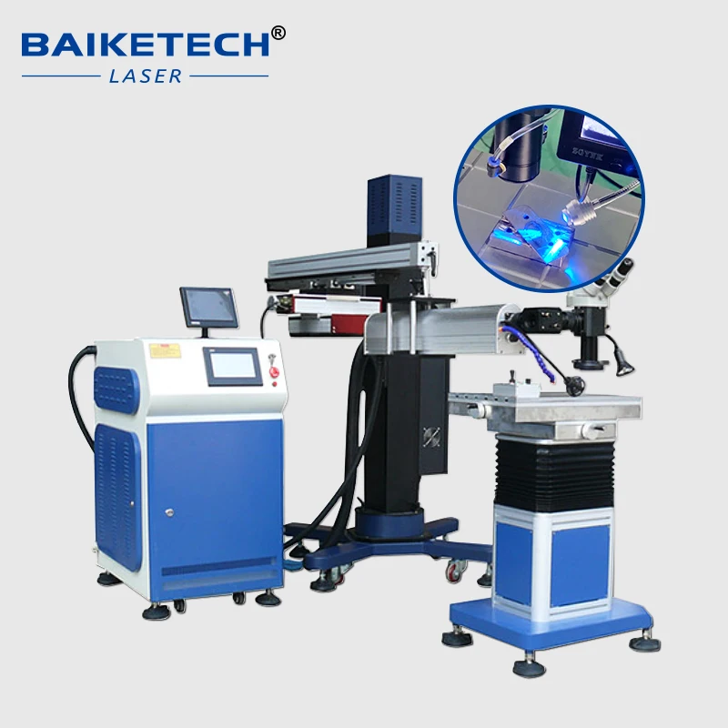 400W YAG Laser Cantilever Welding Machine External Water Chiller Automatic Mould Repair Laser Spot Welder for Stainless Steel