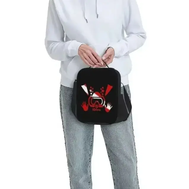

Diving Flag Thermal Insulated Lunch Bags Portable Lunch Container for School Multifunction Bento Food Box