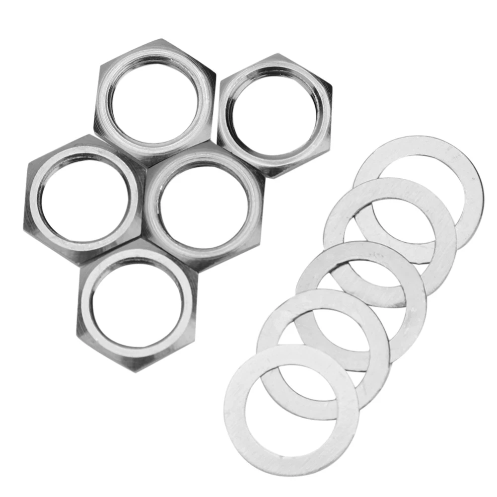 Durable Gaskets  Nuts Skillful Manufacture 9.36mm Guitar Socket Nut Gasket Jack Washer Nuts Set Musical Bass Accessories