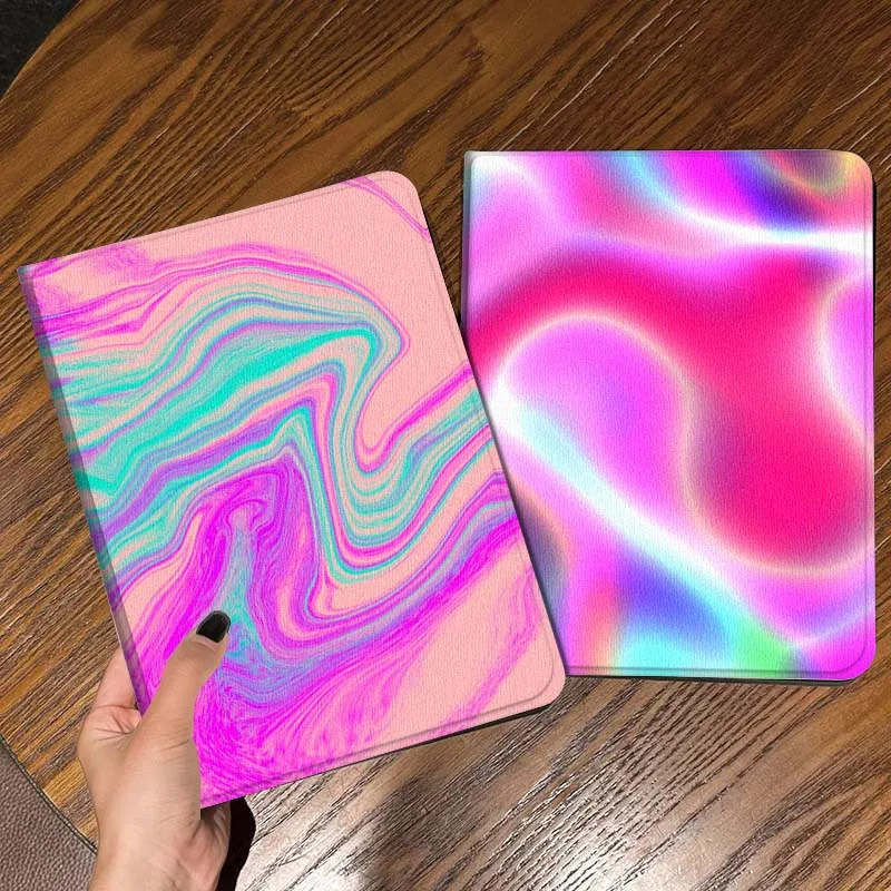 

Pink Blue Swirl Pattern Gift Tablet Case For Apple iPad Air Pro mini 1 2 3 4 5 6 7 8 9 11 M2 M3 M5 M4 5th 6th 7th 10th 11th