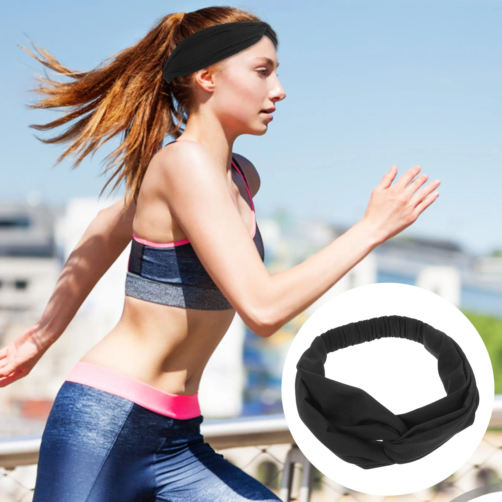 

Fitness Headband for Sports Sweat Hair Band Lightweight Elastic Workout Headband Portable Comfortable Yoga Accessory