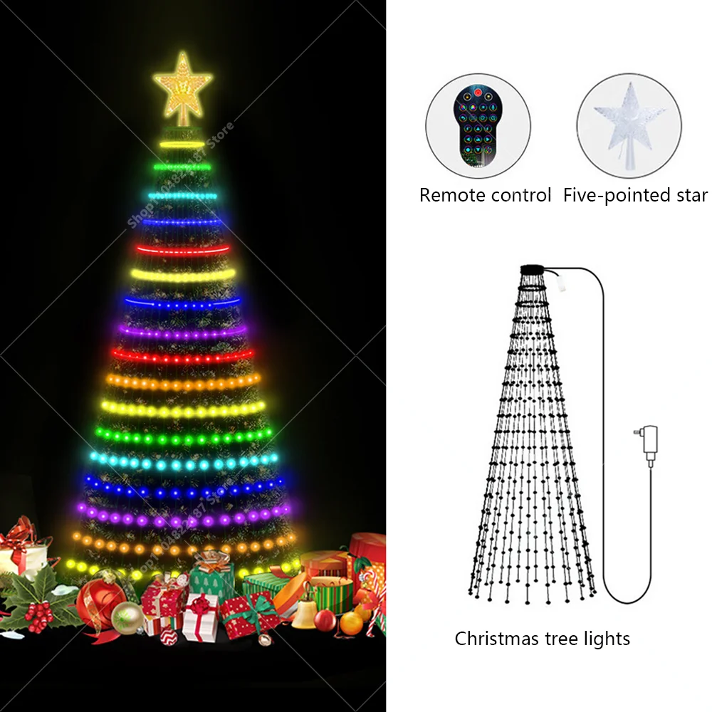 7 FT 400LEDs Christmas Tree Decorative Lights Smart iDeal LED App Control DIY Shaping String Lights Fast Shipping