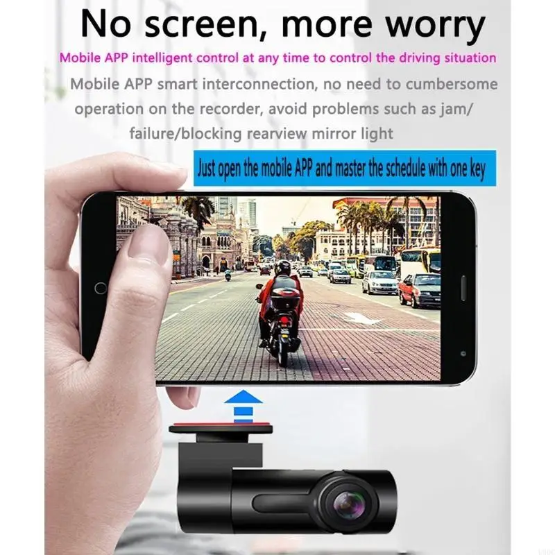 DVR Wide Angel Wifi Interconnection Driving Recorder High-definition Night for Vision Parking Monito New