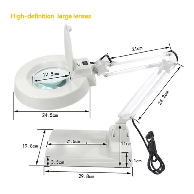 Desktop Repaired Magnifier LT-86C 10X 20X White Glass High Precision for Dental Lab Equipment