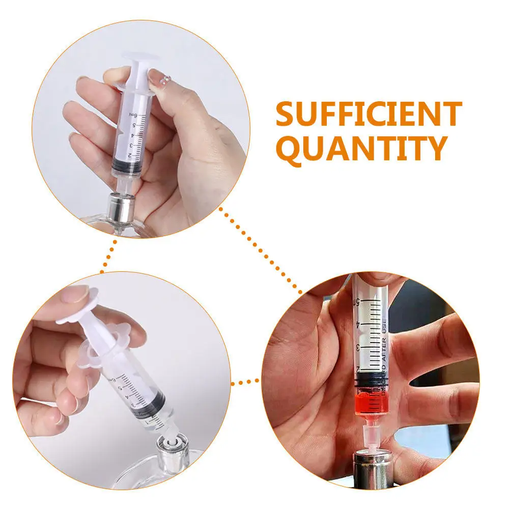 8Pcs Plastic Syringes for Perfume Refill 5Ml Essential Oils Transfer Tool Liquid Measuring Dispenser Precision Lab Travel DIY