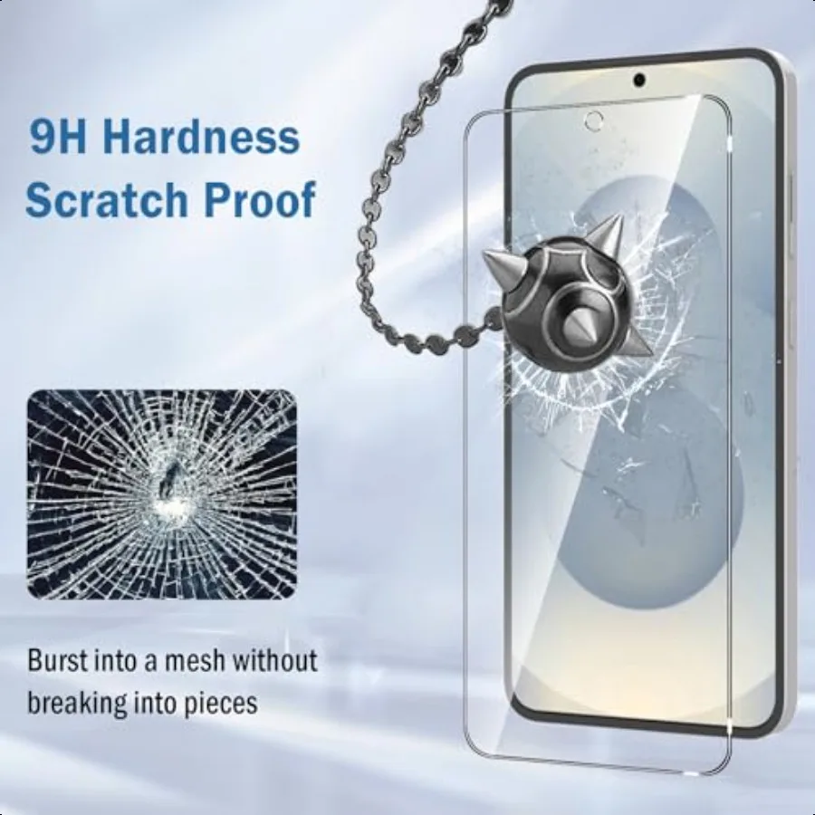 2 Pack Compatible with Samsung Galaxy S25 Plus Galaxy S24 Plus Galaxy S25 Edge Screen ProtectorFull Coverage 9H Tempered Glass - Image 6