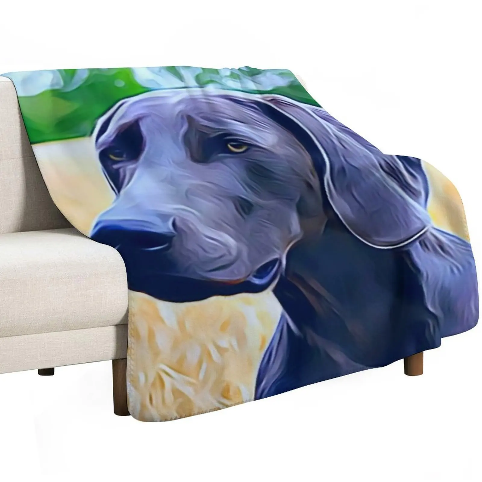 The Weimaraner Hunting Dog Throw Blanket Sofa Throw Personalized Gift Weighted Designers Large Softest Blankets