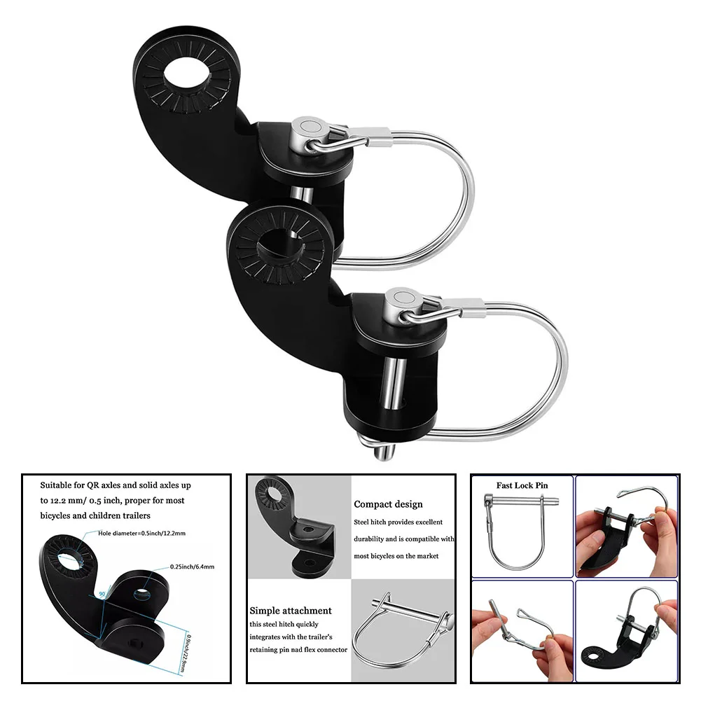 2 Sets Bicycle Trailer Hitch For Burley Bike Hitch Bicycle Trailer Hitch Coupler Bike Coupler Attachment Cycling Accessories