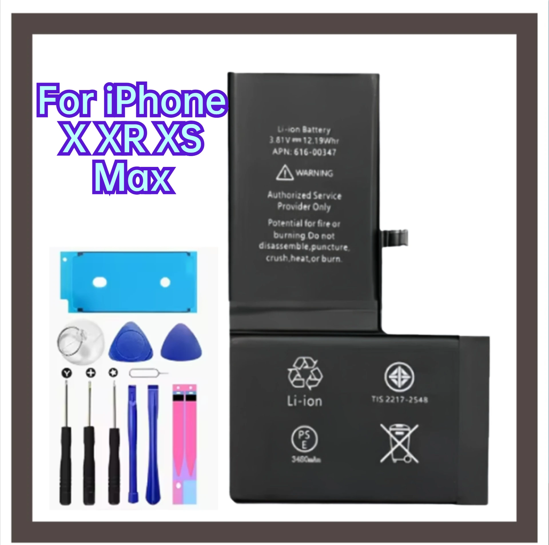 

Super 5500mAh Battery for IPhone XS Max for IPhone X XR High Capacity Long Lasting Replacement Kit with Tools