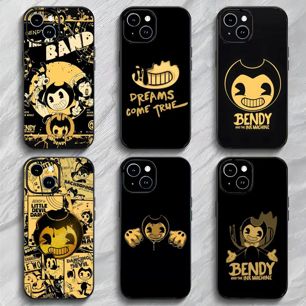 

Horror Game B-Bendy And The Ink Machine Phone Case Phone Case Soft Packaging Lightweight For iPhone17 16 15 14 13ProMax