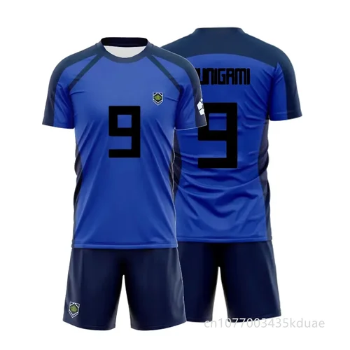 Imagen 2 del producto Anime Blue Lock Isagi Yoichi camiseta de fútbol camiseta pantalones cortos conjuntos de 2 piezas Cosplay Hyoma Chigiri hombres trajes niños ropa deportiva
