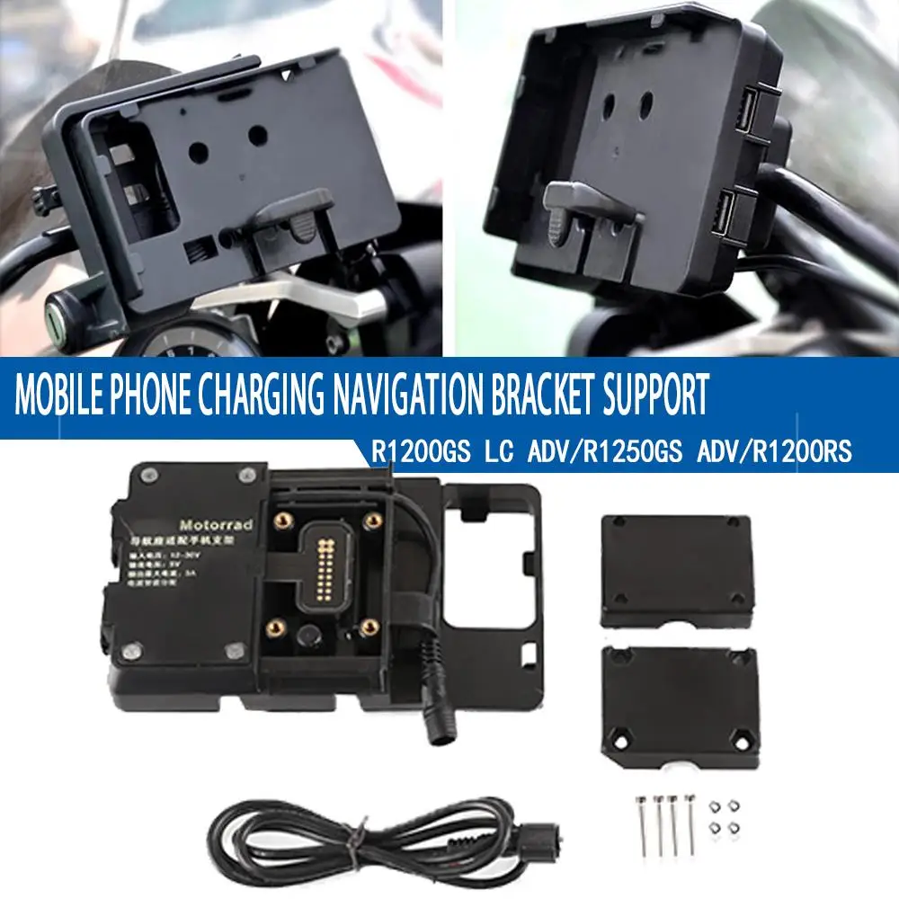 

F 750 850 GS USB Mobile Phone Motorcycle Navigation Bracket USB Charging Support For R1200GS F800GS ADV F700GS R1250GS CRF 1000L