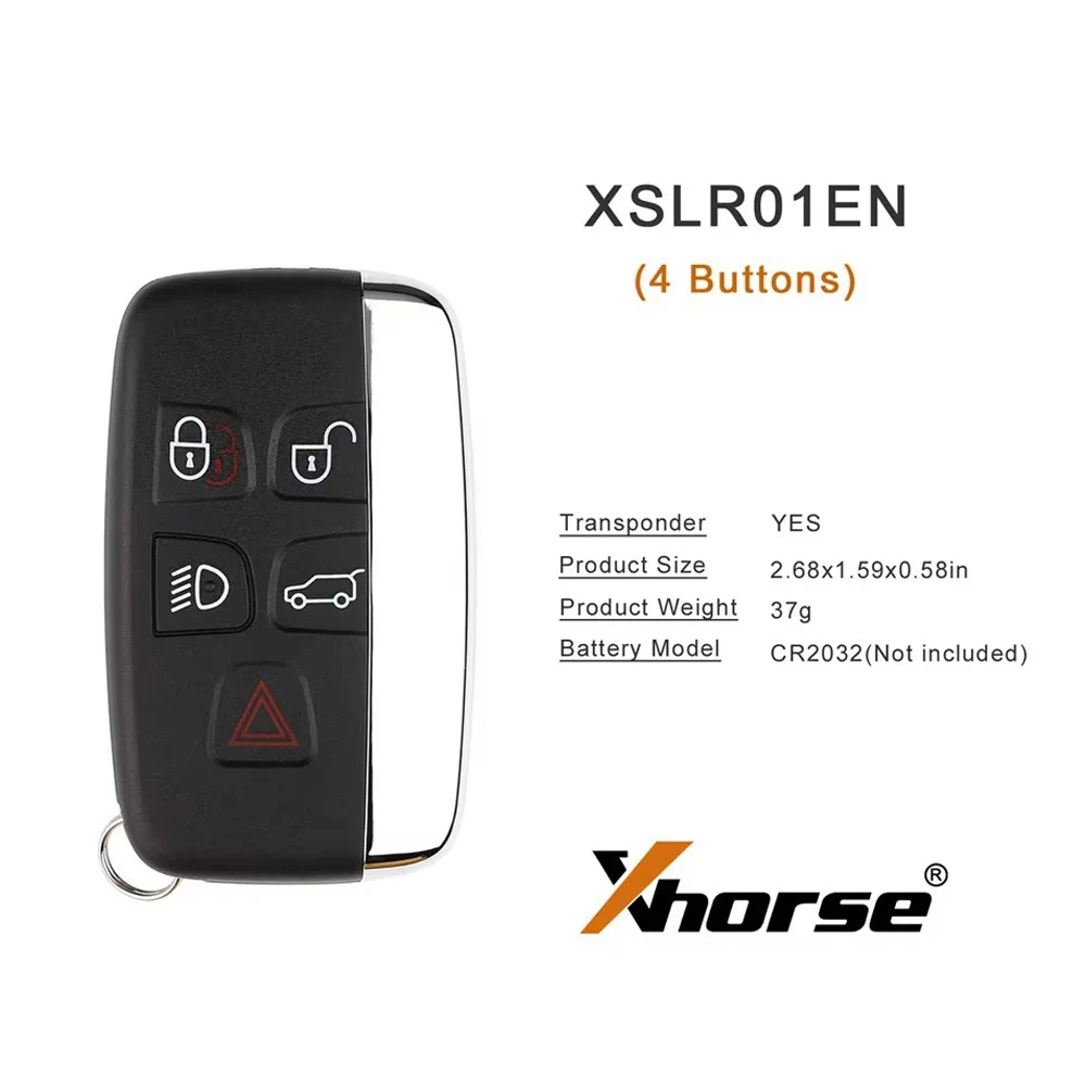 1PCS Xhorse XSLR01EN LU.H Style for Land Rover Type XM38 Smart Key Newly add 8A 4D