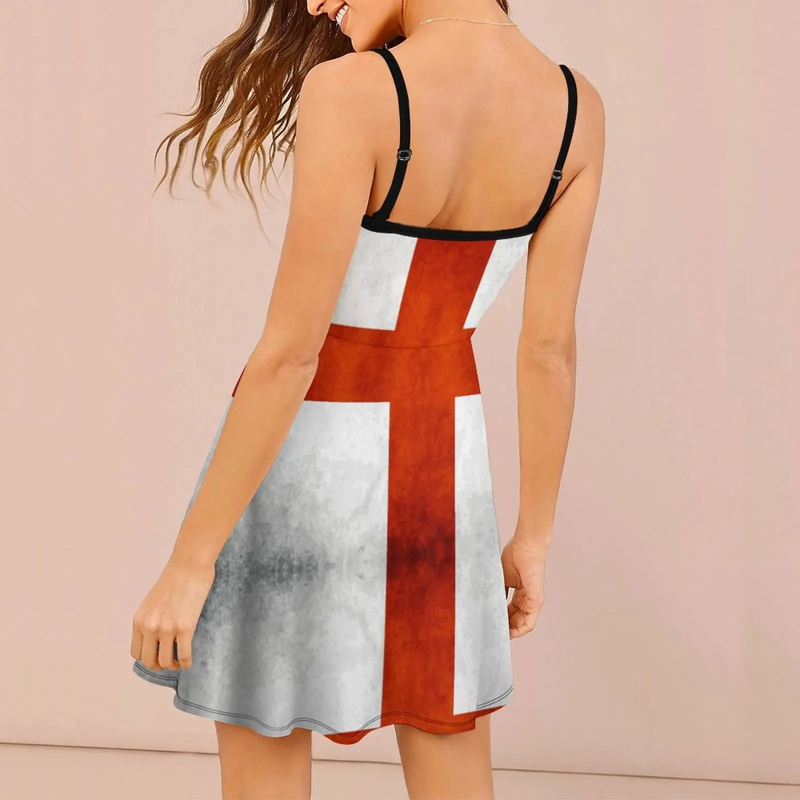 Sexy  Woman's Dress Strappy Dress England  English Flag  Flag of England  St. George's Cross Women's Sling Dress Cute  Parties F