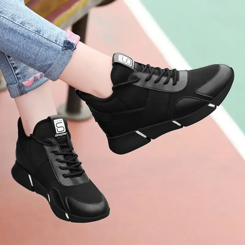 Women Autumn Black Casual Sneakers Female New Comfortable Sport Shoes Breathable Sneakers Ladies Running Shoes Zapatos De Mujer