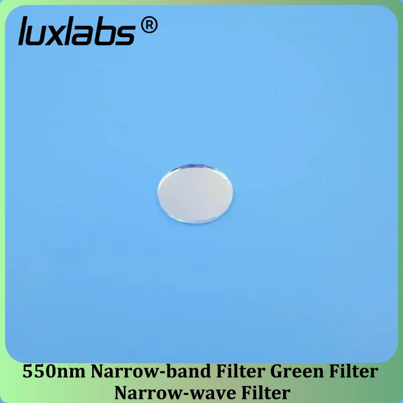 

550nm Narrow-band Filter Green Filter Narrow-wave Filter Bandpass Color Coated Glass Lens Optical Instruments