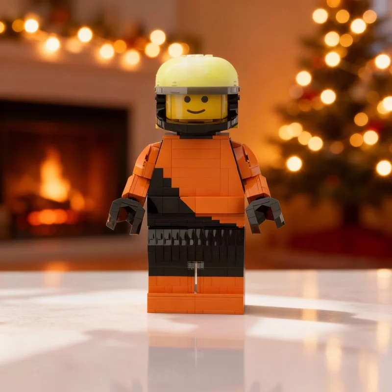 

837 деталей MOC: Модель-конструктор «Ландо Норрис» (архитектурный стиль), идея для рождественского подарка, развивающая игрушка для творчества и обучения