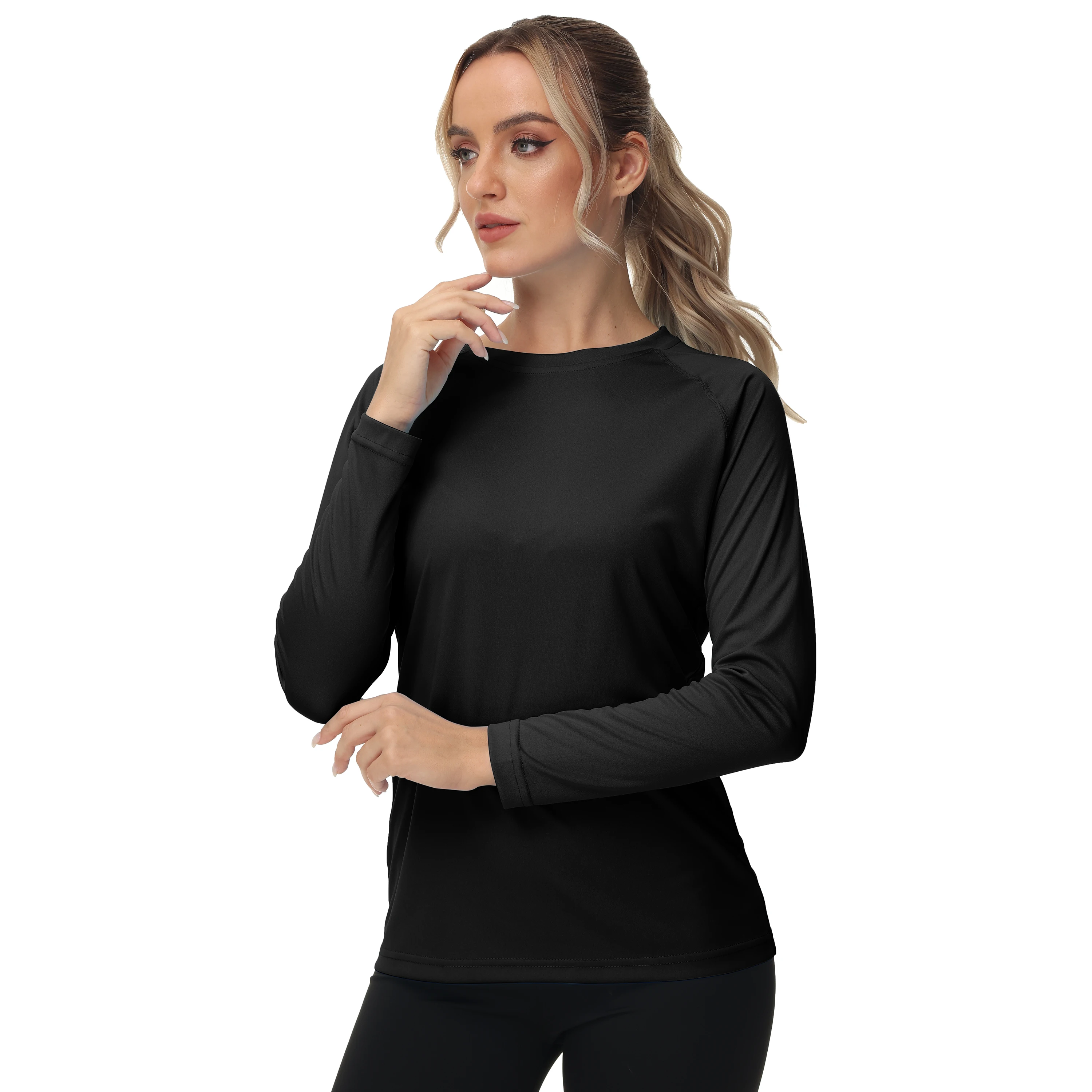 Schnell trocknende Sommer-Damen-T-Shirts UPF 50+, mit Taschen, langärmlige Schwimm-T-Shirts, Pullover-Oberteile für Strand-Outdoor-Sportarten – Detail 15