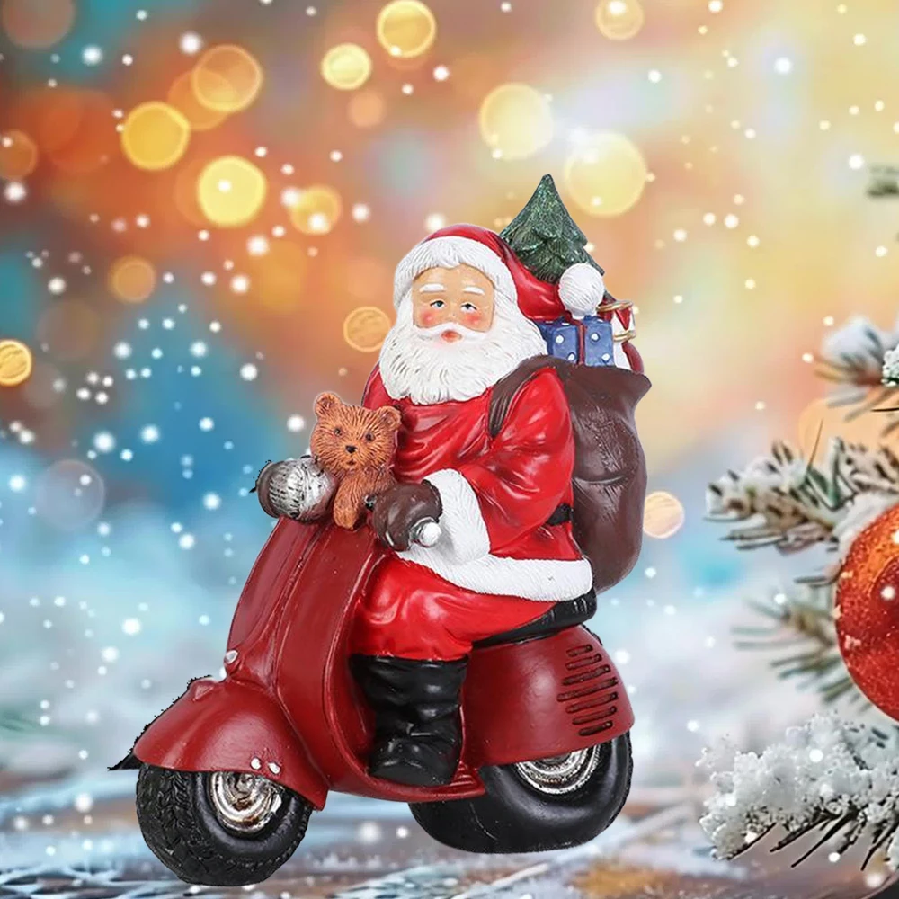 

Santa Claus Series Figurines Christmas Tree Craft Decoration Festive Gift Present for Living Room - Unique Christmas Decoration