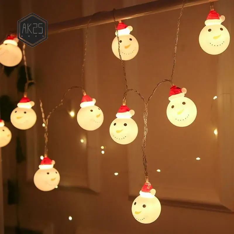 

AK25-LED снеговики гирлянда для улицы на Рождество садовый декор для праздничного освещения декор свадебный декор свет 1,5 м 10 ламп