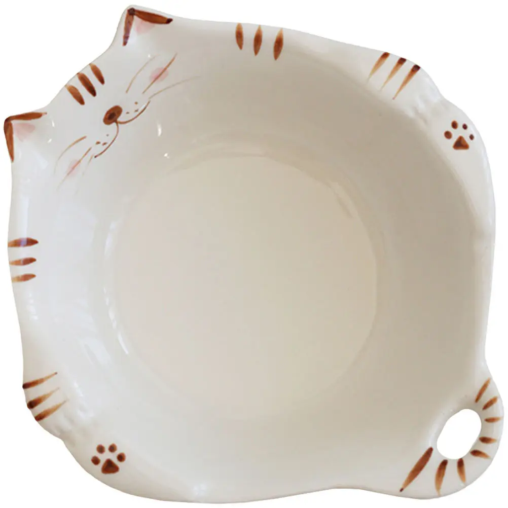 

Керамическая миска в японском стиле для детей, контейнер для фруктов и закусок, многофункциональная тарелка для завтрака, супа и лапши, термостойкая кухонная посуда