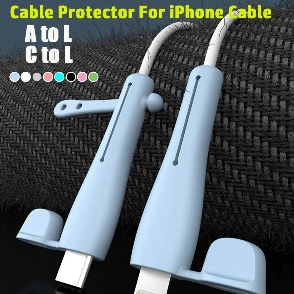 New Cable Protector Soft Silicone Cover For Apple iPhone USB Charger Cable Protector Saver Wire Winder Practical Accessories