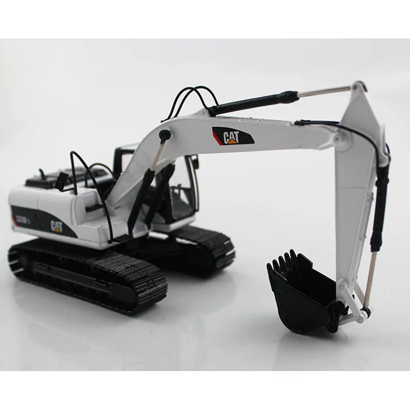 1:50 CAT320D Hydraulic Excavator With White Diecast Model Toys