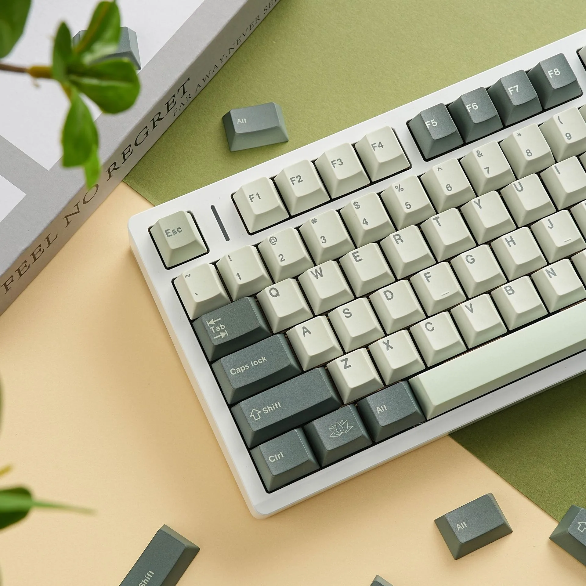 GMK Botanical Mechanical Keyboard Keycaps Spanish French Russian Germa Abnt2 Korean Japanese Arabic Cherry Profile PBT Keycap