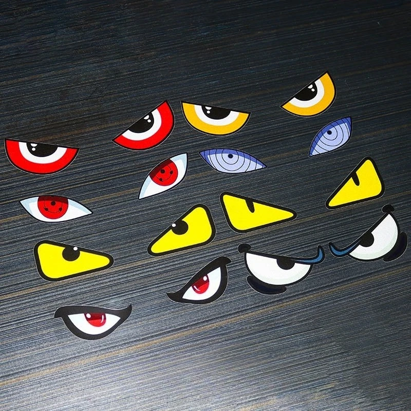 Reflective Demon Eye Vinyl Decal Waterproof Sticker Multi Use for Auto Motorcycle Window Body Decor