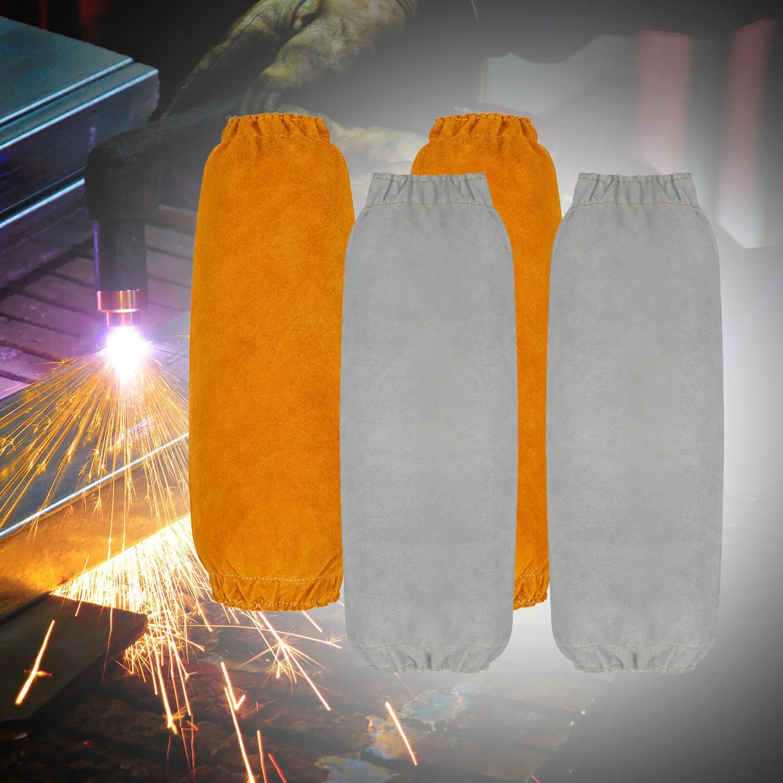 Mangas de soldadura Puños elásticos para hombres y mujeres Protección de brazos para soldador