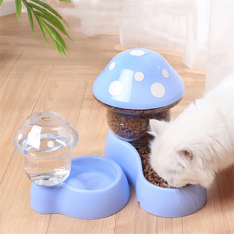 

Mushroom Cat Dog Feeding Cat Water Bowl Cats Food Bowls Siphon Pet Bowls For Dogs Feeder Bowl Pet Products