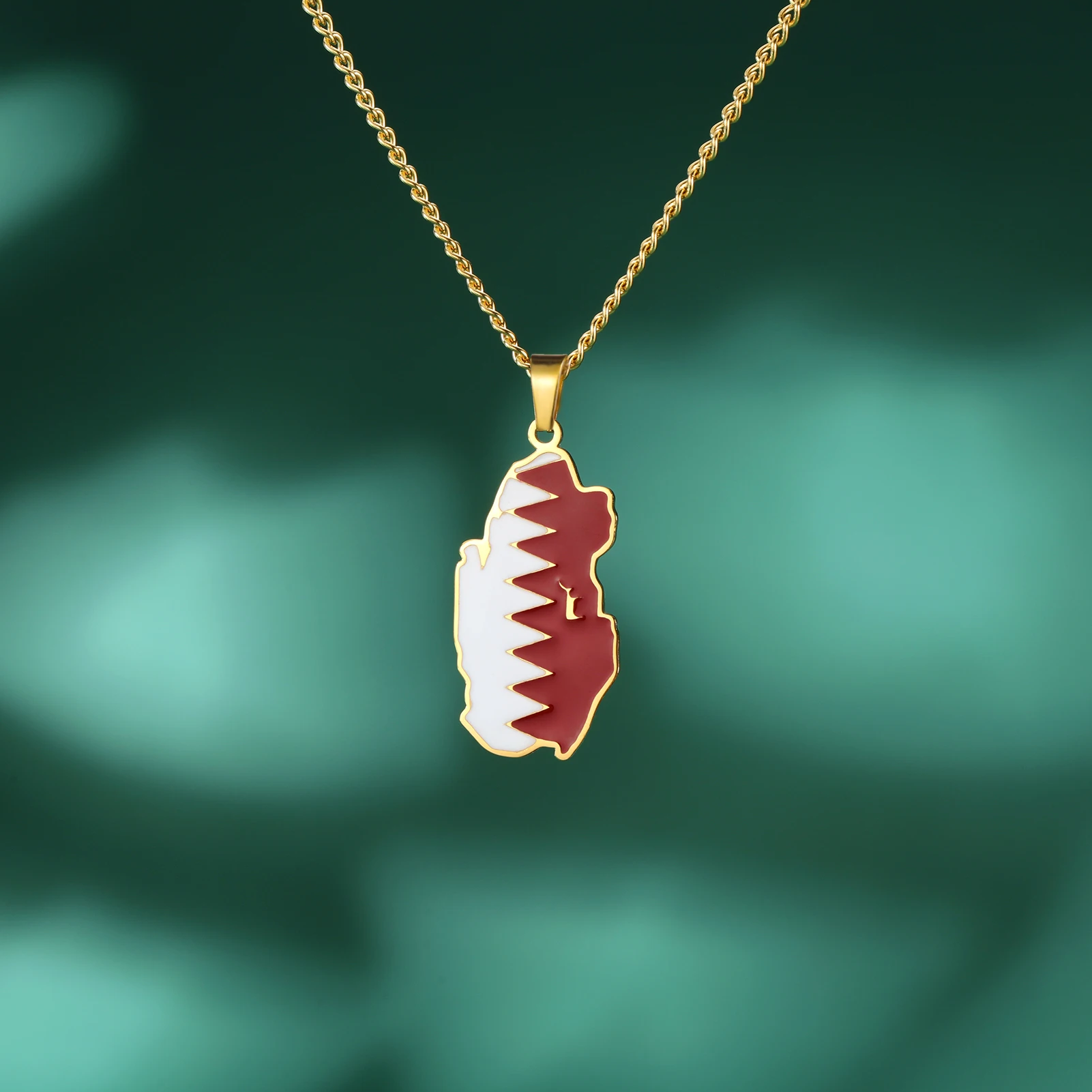 Qatar Map Necklace Qatari Flag - Women Fashion Qatar review and price