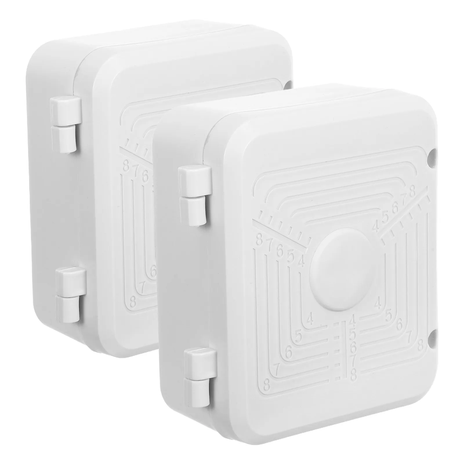 2Pcs Security Camera Junction Box for Dome Cameras 4.5x3.8x2 Inch White Plastic Waterproof Wire Concealment Box Cable Management