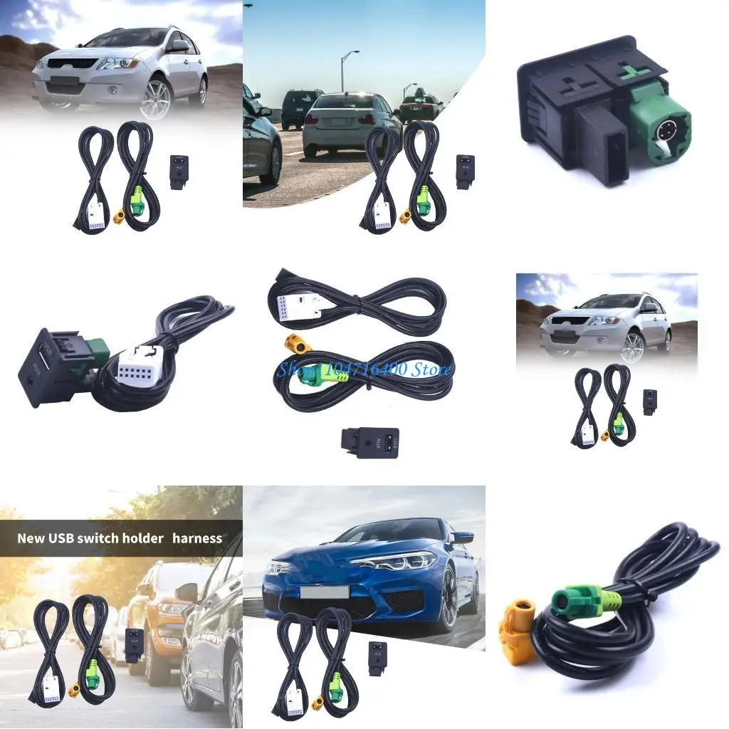 

y1gd Car Audiophiles Streaming Cable With USB And 3.5mm Aux Input Adapter For F18 E12