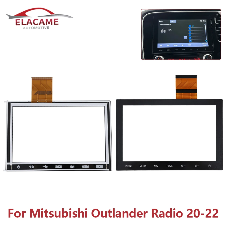 

8inch 80Pins Glass Touch Screen Panel Digitizer For 2020 2021 Mitsubishi Outlander Car Radio DVD Player GPS Navigation