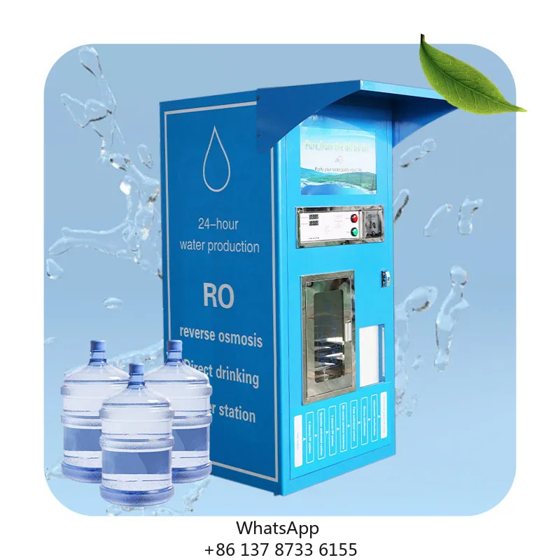China Factory 24-Hour Automatic 600 GPD Drinking Water Vending Machine Business Sale Purified Water With 1-Year Warranty